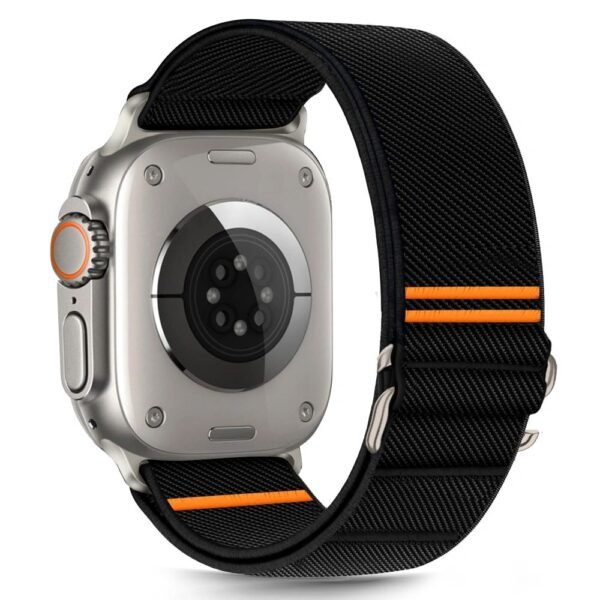 Tech-Protect Nylon Slip Apple Watch 8 / 9 / 10 / 11 / SE / Ultra (44 / 45 / 46 / 49 Mm) Zwart