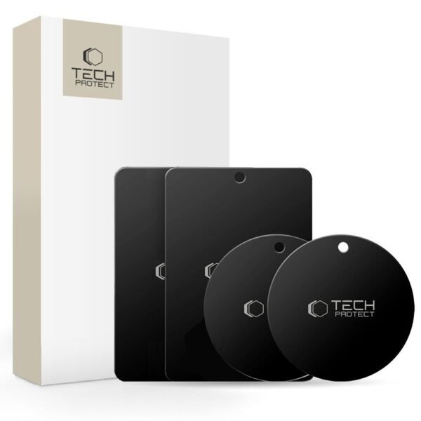 Tech-Protect Metalen Plaat Magnetisch Autohouder 4-Pack Zwart