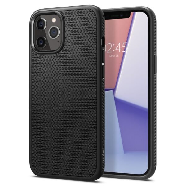 Spigen Liquid Air Hoesje iPhone 12 / 12 Pro Mat Zwart