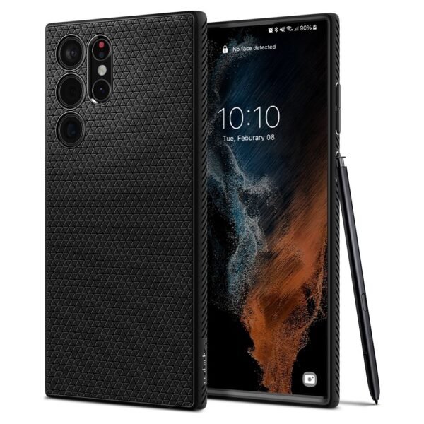 Spigen Liquid Air Galaxy S22 Ultra Mat Zwart