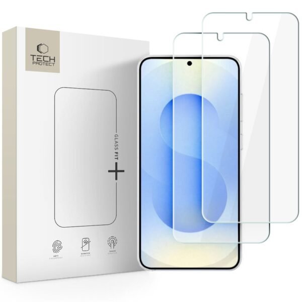 Tech-Protect Fit+ 2-Pack Gehard Glas Schermbeschermer Samsung Galaxy S26 Transparant