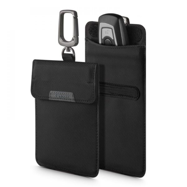Spigen Klatka Faradaya Pouch Keyless Rfid Signal Blocker Zwart