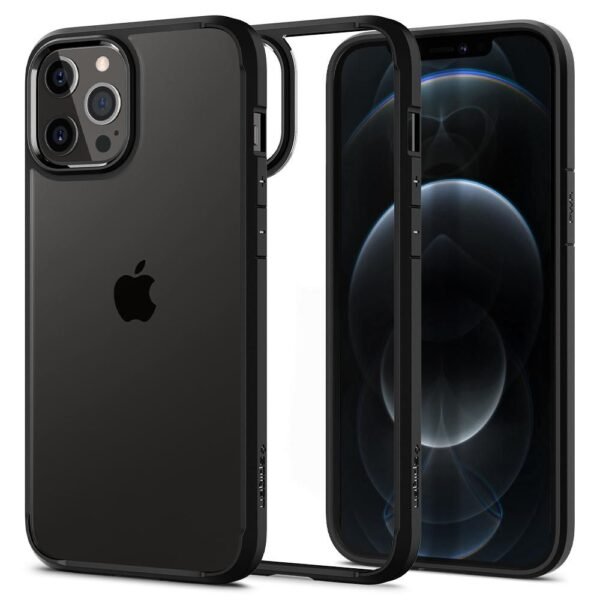 Spigen Ultra Hybrid Hoesje iPhone 12 / 12 Pro Mat Zwart