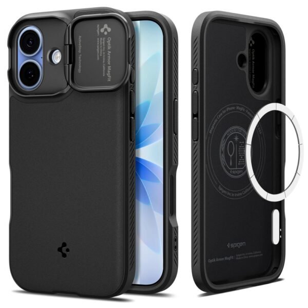 Spigen Optik Armor Mag MagSafe Hoesje iPhone 17 Zwart