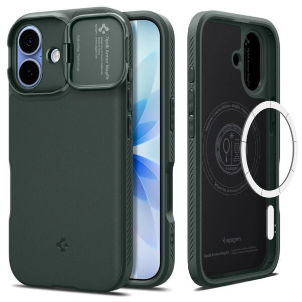Spigen Optik Armor Mag MagSafe iPhone 17 Abyss Groen