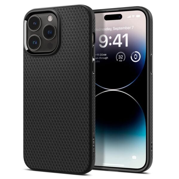 Spigen Liquid Air iPhone 14 Pro Mat Zwart