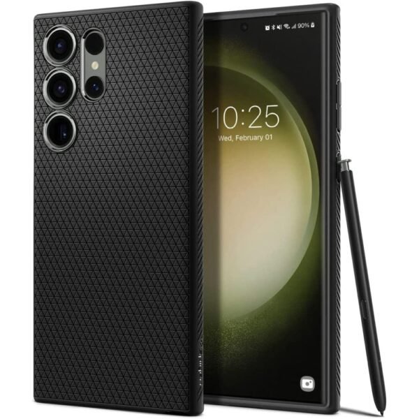 Spigen Liquid Air Galaxy S23 Ultra Mat Zwart