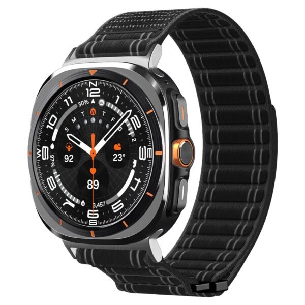 Spigen WBF0 Band Samsung Galaxy Watch Ultra 2024 / 2025 (47 Mm) Zwart