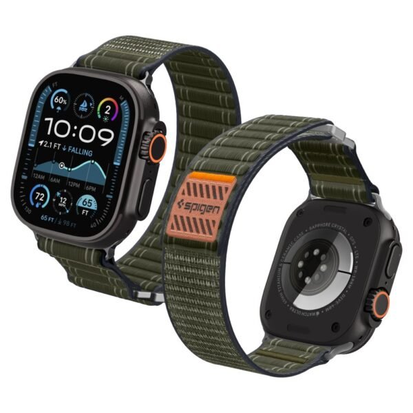 Spigen WBF0 Band Apple Watch 8 / 9 / 10 / 11 / SE / Ultra (44 / 45 / 46 / 49 Mm) Groen
