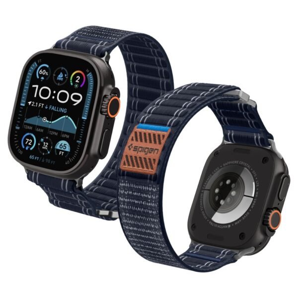 Spigen WBF0 Band Apple Watch 8 / 9 / 10 / 11 / SE / Ultra (44 / 45 / 46 / 49 Mm) Marineblauw