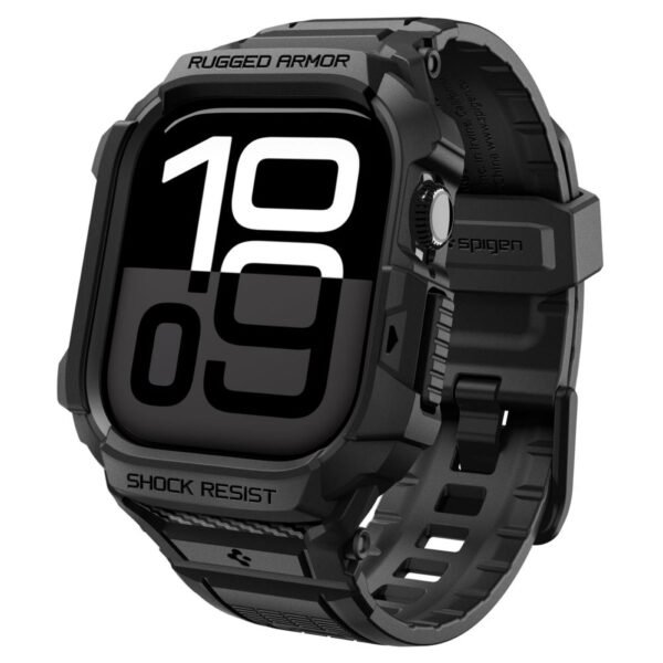 Spigen Rugged Armor ”Pro” V2 Apple Watch 10 / 11 (42 Mm) Mat Zwart