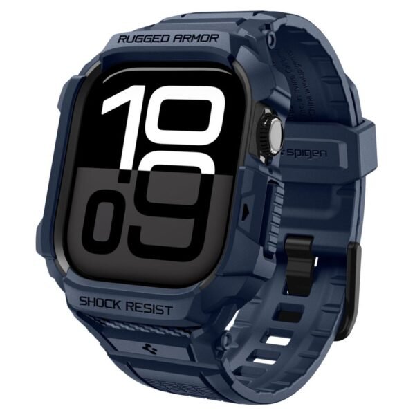 Spigen Rugged Armor ”Pro” V2 Apple Watch 10 / 11 (42 Mm) Marineblauw Blauw