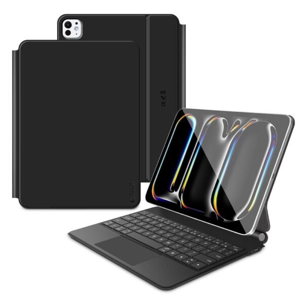 Tech-Protect Smartcase Magnetisch + Toetsenbord iPad Pro 11” 5 / 6 2024-2025 Zwart