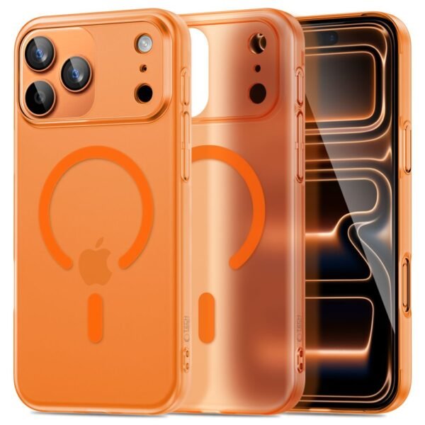 Tech-Protect MagSlim MagSafe Hoesje iPhone 17 Pro Max Mat Cosmic Oranje