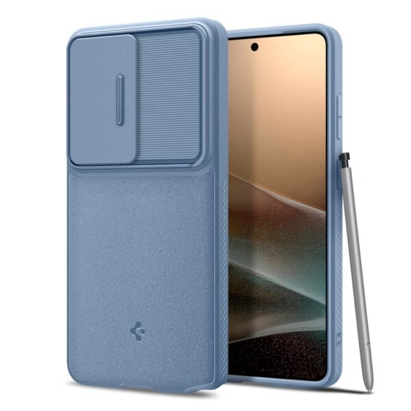 Spigen Optik Armor Hoesje Samsung Galaxy S26 Ultra Lichtblauw