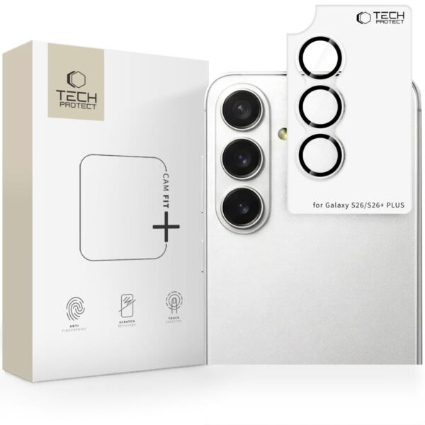 Tech-Protect Camring Fit+ Gehard Glas Camerabeschermer Samsung Galaxy S26 / S26+ Plus Transparant