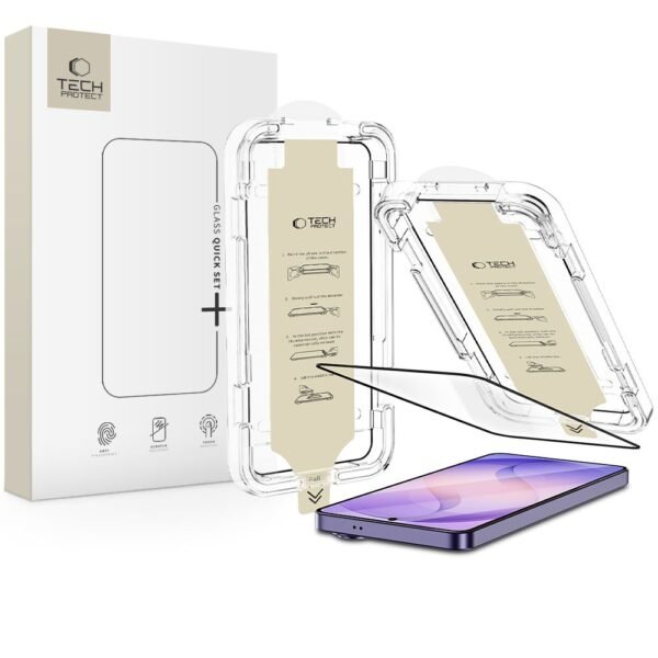 Tech-Protect Glas Antyrefleksyjne Quick Set Ar+ Gehard Glas Schermbeschermer Samsung Galaxy S26 Ultra Zwart