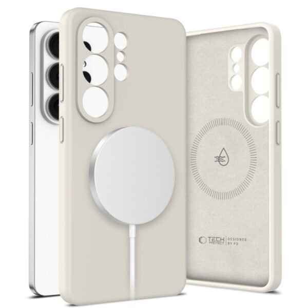 Tech-Protect Siliconen MagSafe Hoesje Samsung Galaxy S26 Ultra Cosmic Latte