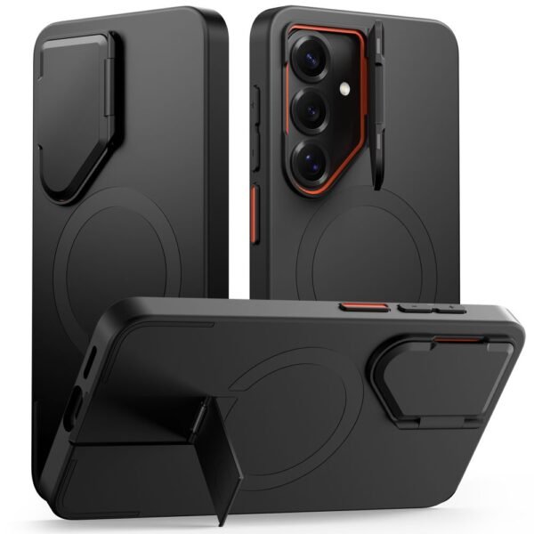 Tech-Protect Kevlar Aura MagSafe Hoesje Samsung Galaxy S26 Zwart Oranje