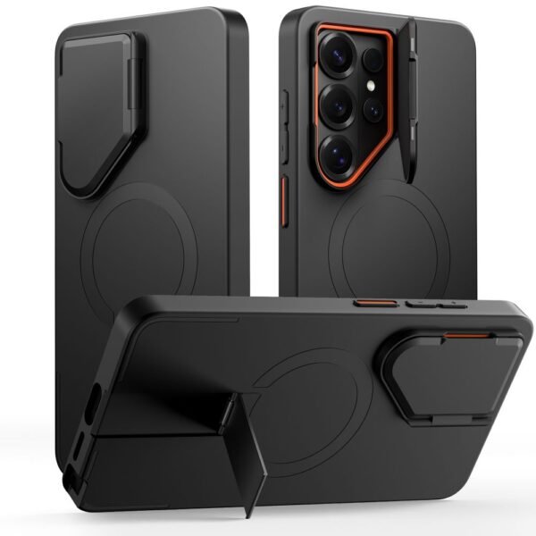 Tech-Protect Kevlar Aura MagSafe Hoesje Samsung Galaxy S26 Ultra Zwart Oranje