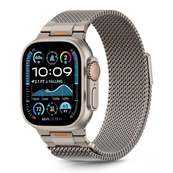 Tech-Protect Milano Vanguard Apple Watch 8 / 9 / 10 / 11 / SE / Ultra (44 / 45 / 46 / 49 Mm) Titanium