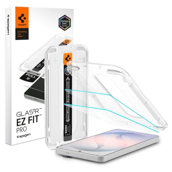 Spigen Glas.tR EZ Fit Pro AC Anti-Reflectie 2-Pack Gehard Glas Schermbeschermer Samsung Galaxy S26 Transparant
