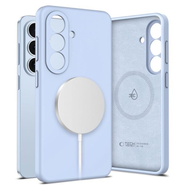 Tech-Protect Siliconen MagSafe Hoesje Samsung Galaxy S26 Sky Blauw