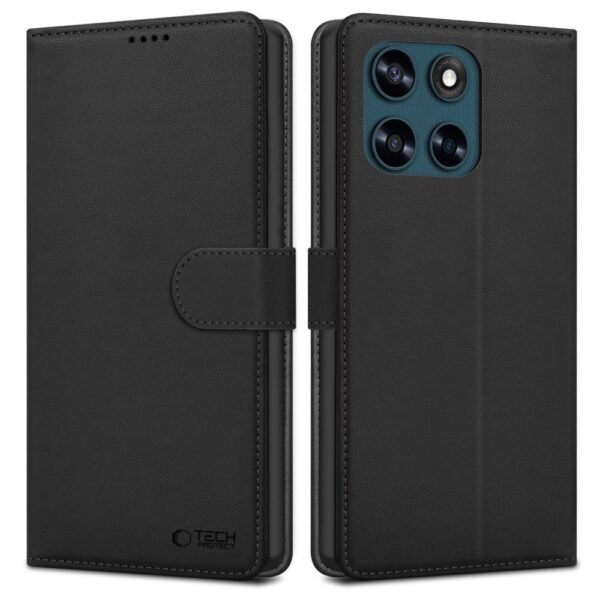 Tech-Protect Wallet Hoesje Motorola Moto G57 Power / G67 Power Zwart