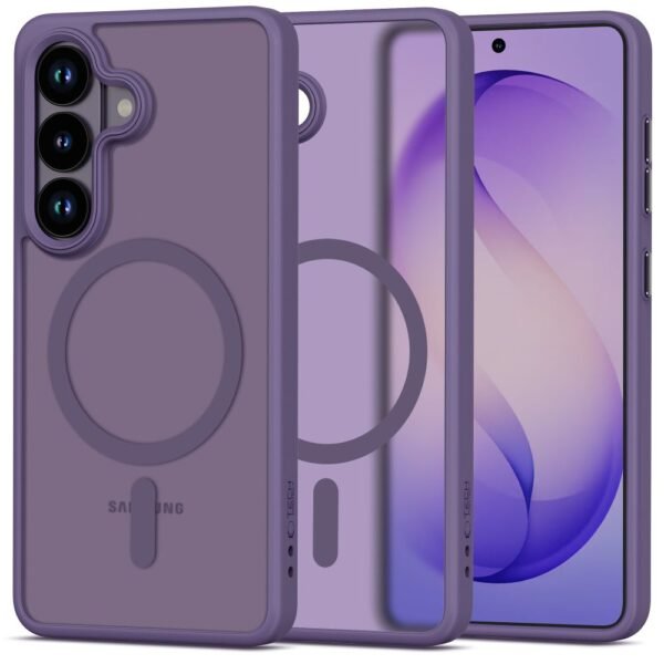Tech-Protect MagMat MagSafe Hoesje Samsung Galaxy S26 Mat Cobalt Violet