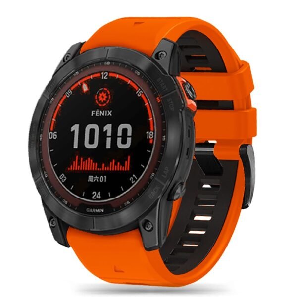 Tech-Protect Iconband Pro Garmin Fenix 5X / 5X Plus / 6X / 6X Pro / 7X / 8 / 8 Pro (51 Mm) Oranje/Zwart