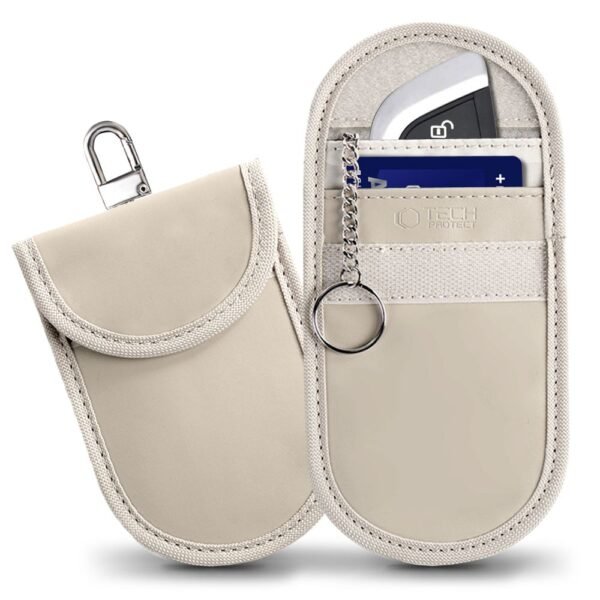 Tech-Protect Klatka Faradaya KLR100 Pouch Keyless Rfid Signal Blocker Hoes Caffe Latte