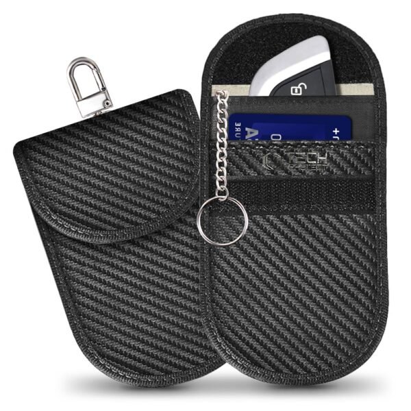 Tech-Protect Klatka Faradaya KLR100 Pouch Keyless Rfid Signal Blocker Hoes Carbon Zwart