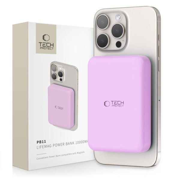 Tech-Protect PB11 Lifemag MagSafe Powerbank 10000MAH Lilac