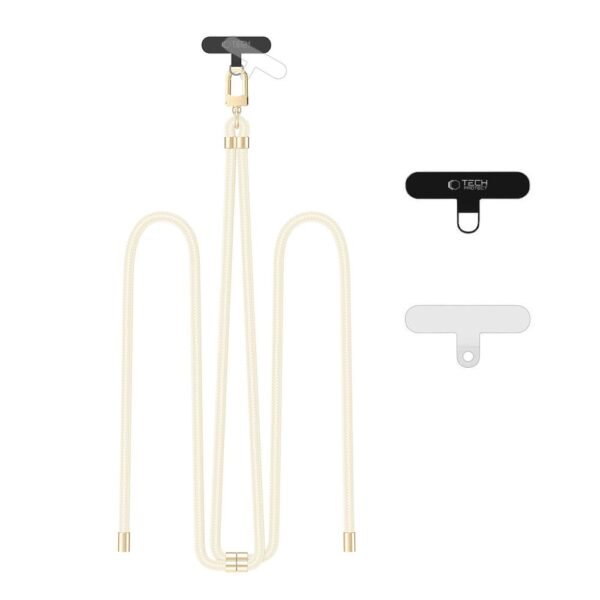 Tech-Protect C7S Koord Crossbody Bandje Beige/Goud