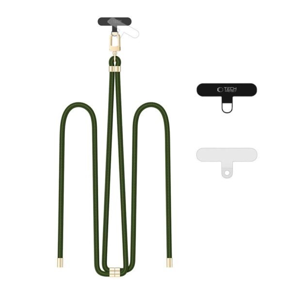 Tech-Protect C7S Koord Crossbody Bandje Hunter Groen/Goud