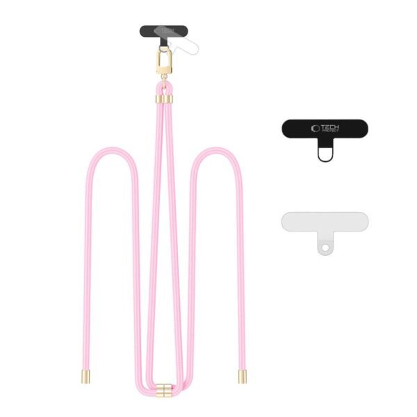 Tech-Protect C7S Koord Crossbody Bandje Baby Roze/Goud