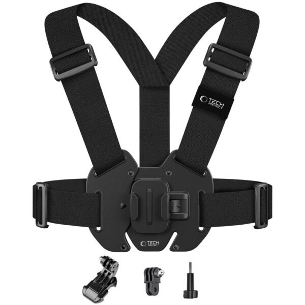 Tech-Protect GA100 Chest Houder Gopro / Dji Zwart