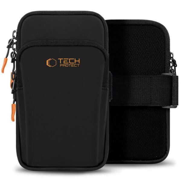 Tech-Protect M7 Universeel Sport Armband Zwart/Oranje