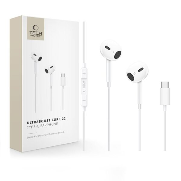 Tech-Protect Ultraboost Type-C Earphone Core G2 Wit