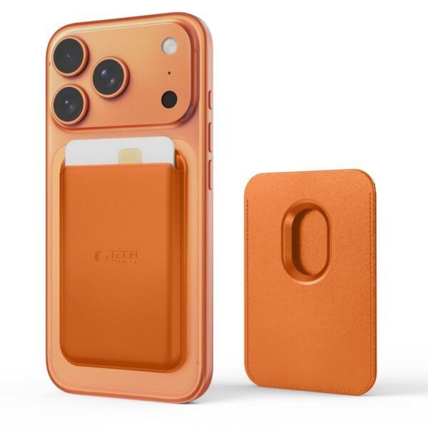 Tech-Protect CH01 Magwallet MagSafe Universeel Magnetisch Card Houder Oranje