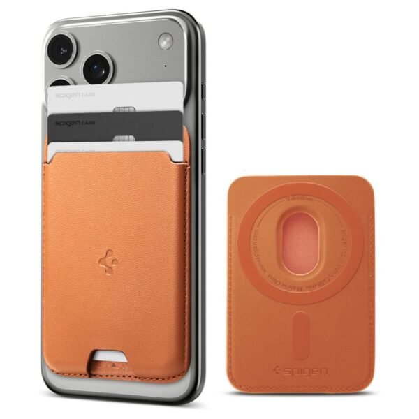 Spigen Valentinus MagSafe Universeel Magnetisch Card Houder Metallic Oranje