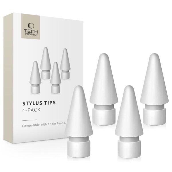 Tech-Protect Stylus Tips 4-Pack Apple Pencil Wit