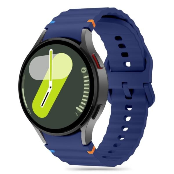 Tech-Protect Siliconen Sport Samsung Galaxy Watch 4 / 5 / 5 Pro / 6 / 7 / FE Marineblauw Blauw