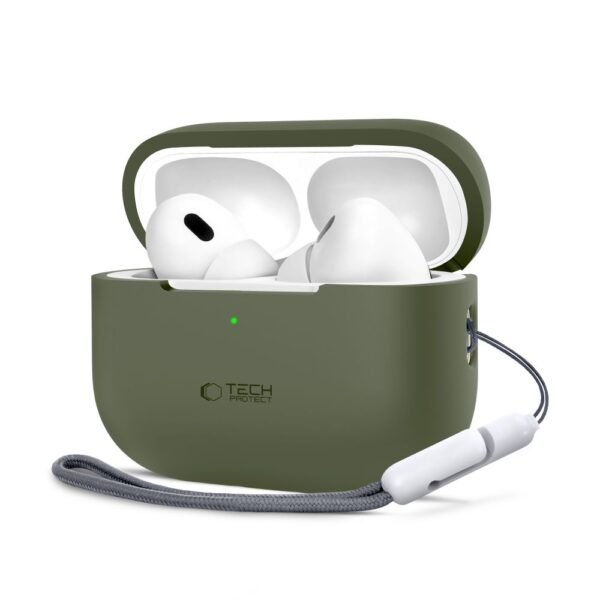 Tech-Protect Siliconen Apple AirPods Pro 1 / 2 Olive Groen