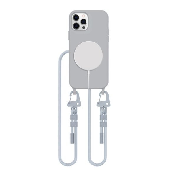 Tech-Protect Magnecklace MagSafe Hoesje iPhone 12 / 12 Pro Crayon Grijs