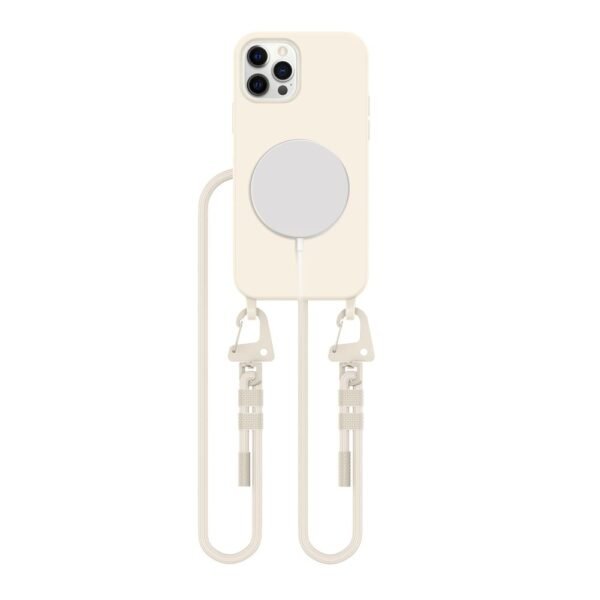 Tech-Protect Magnecklace MagSafe Hoesje iPhone 12 / 12 Pro Cosmic Latte