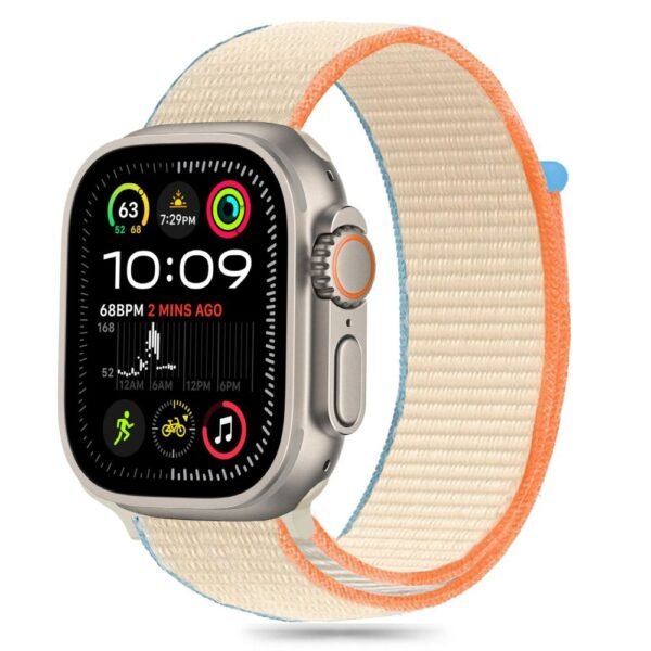 Tech-Protect Nylon Apple Watch 8 / 9 / 10 / 11 / SE / Ultra (44 / 45 / 46 / 49 Mm) Cream