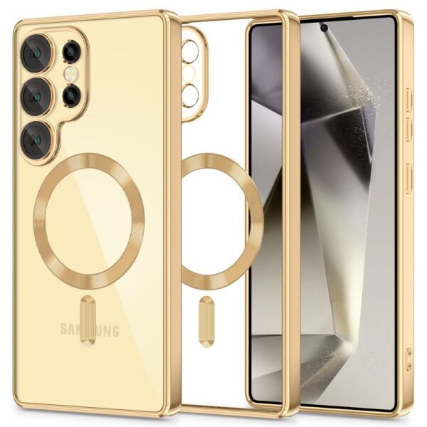 Tech-Protect MagFlex MagSafe Hoesje Samsung Galaxy S25 Ultra Shiny Goud
