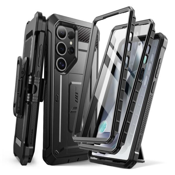 SUPCASE Unicorn Beetle Pro 2-Set Hoesje Samsung Galaxy S25 Ultra Zwart