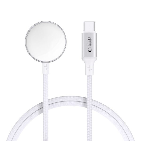 Tech-Protect MC02 Ultraboost Magnetisch Oplader Type-C Kabel 100CM Apple Watch Wit